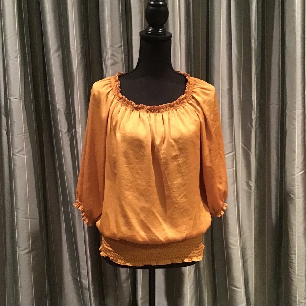 Casual And Classy Gold Blouse